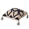 Deerlux 16" Throw Pillow Cover with Tufted Blue & White Geometric Pattern and Corner Tassels with Filler QI004306.GC.K - alternate 7
